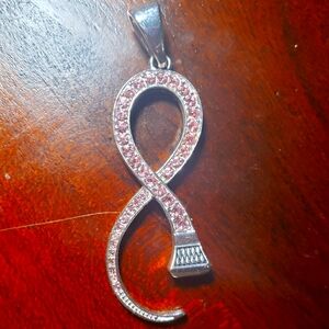 MONTANA SILVERSMITHS Breast Cancer Aware Pink Horseshoe Nail Ribbon